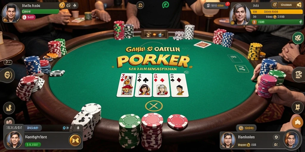 Menampilkan gameplay menarik poker di 34R dengan grafik yang menawan.
