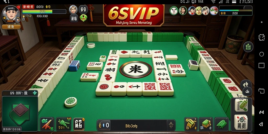 Tampilan menarik dari gameplay Mahjong di 6SVIP.