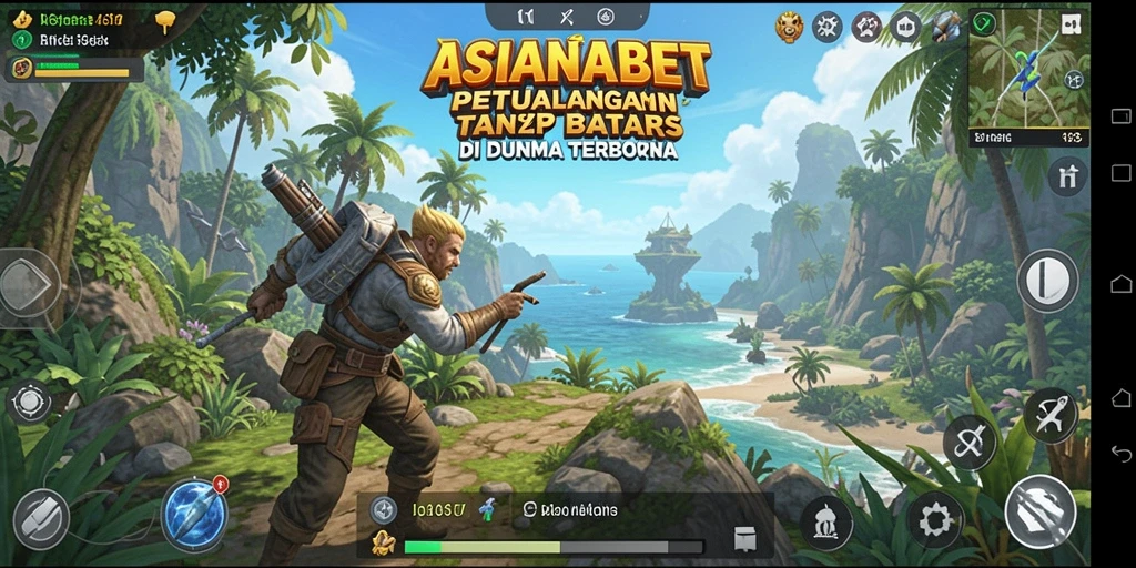 Screenshot menampilkan aksi seru dalam petualangan dunia terbuka ASIANABET.