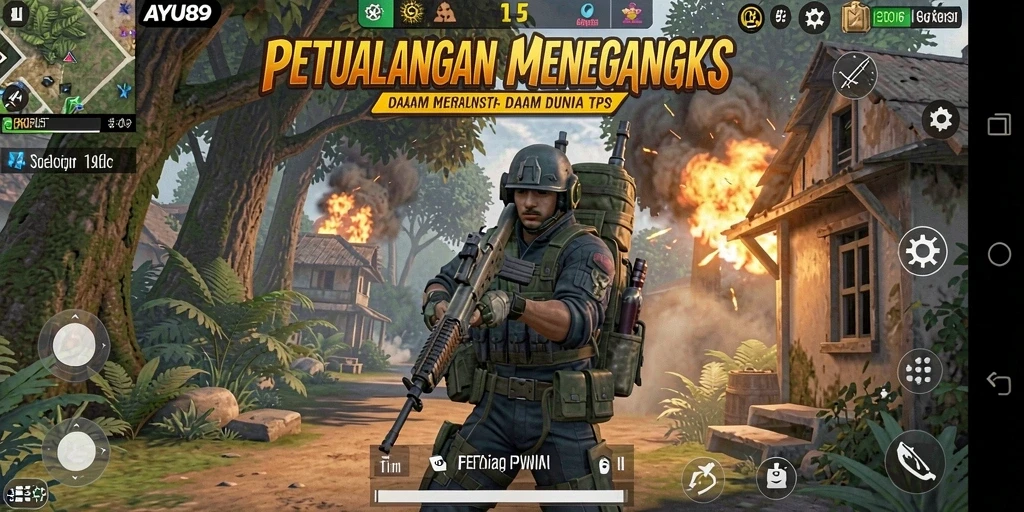Tampilan aksi seru dalam game TPS AYU89 yang menegangkan.