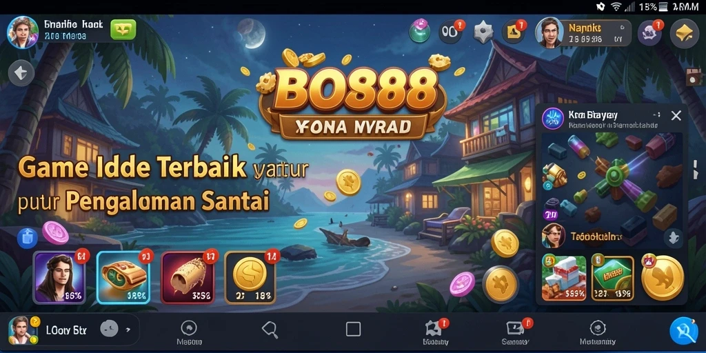 Tangkapan layar gameplay BOS88 menampilkan karakter yang sedang meningkatkan level dalam game Idle.