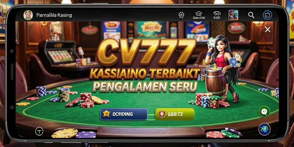Tampilan utama dari CV777 dengan gameplay Kasino yang seru.