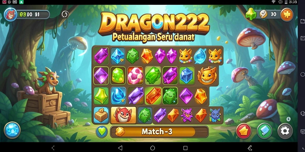 Tampilan gameplay seru dan berwarna-warni dari DRAGON222.