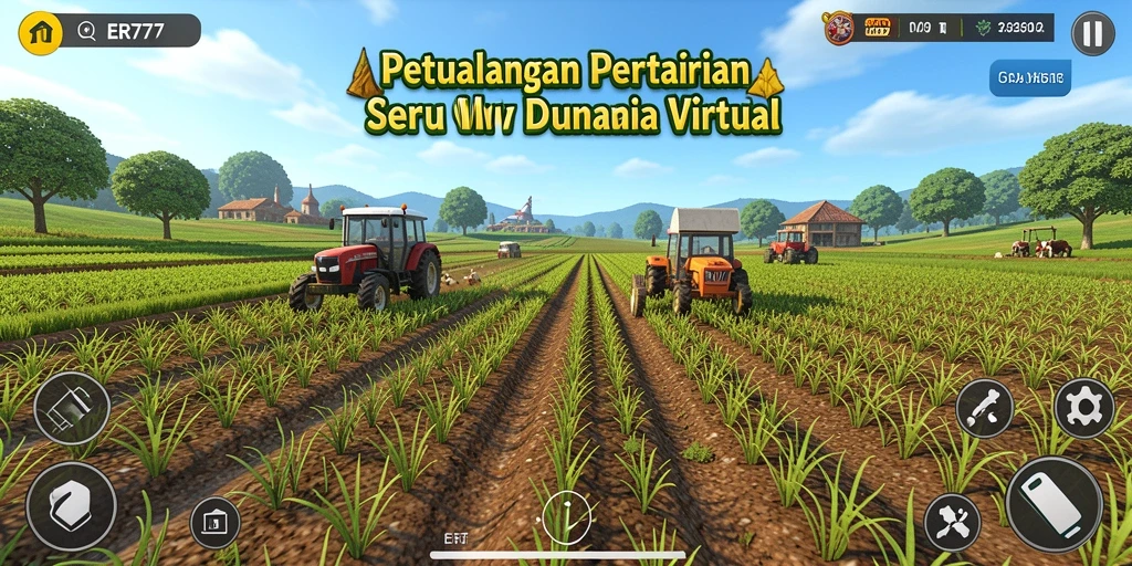 Screenshot utama ER777 yang menampilkan gameplay pertanian yang seru.