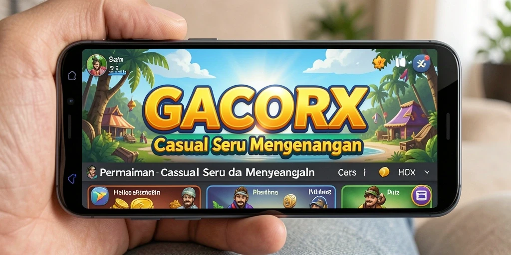 Tampilan gameplay seru dan warna-warni GACORX.