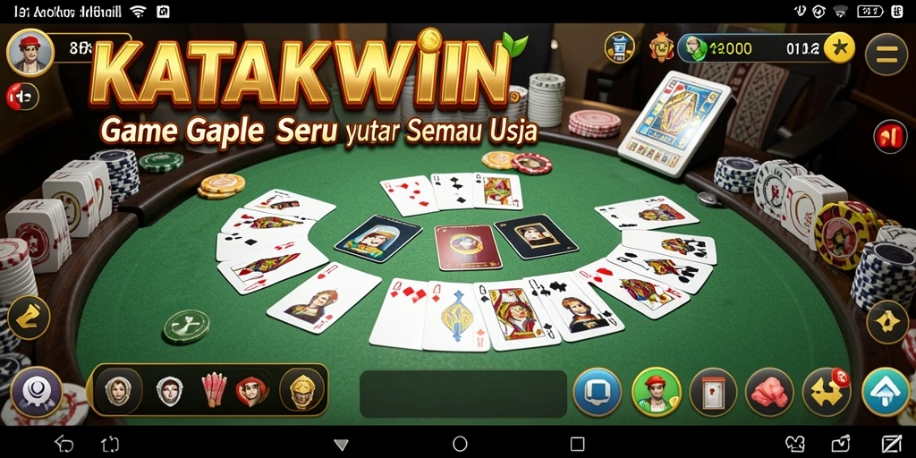 Gameplay KATAKWIN menampilkan serunya permainan Gaple.