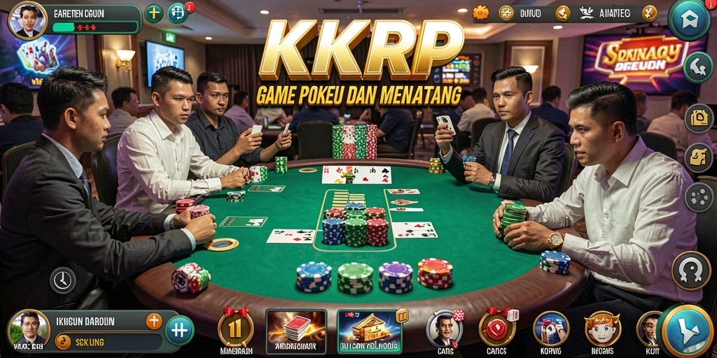 Screenshot KKRP menunjukkan gameplay poker yang seru dan interaktif.