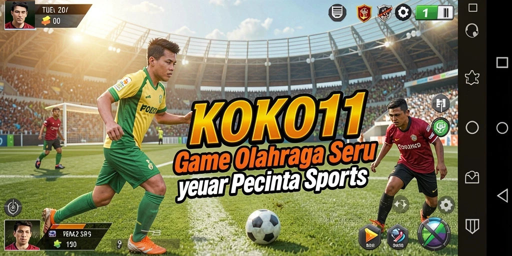 Tangkapan layar KOKO11 menampilkan aksi seru dalam pertandingan olahraga.