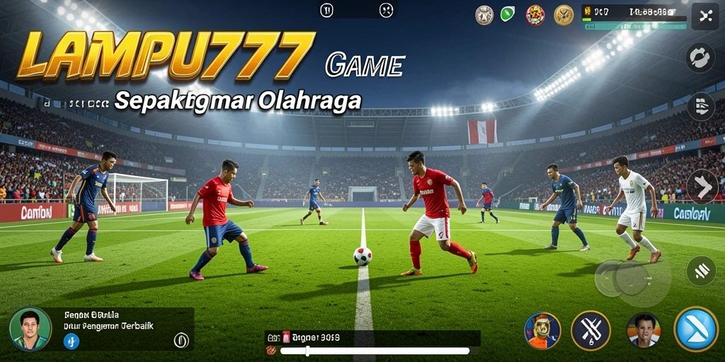 Tangkapan layar utama LAMPU777 menampilkan aksi bermain sepak bola yang mendebarkan.