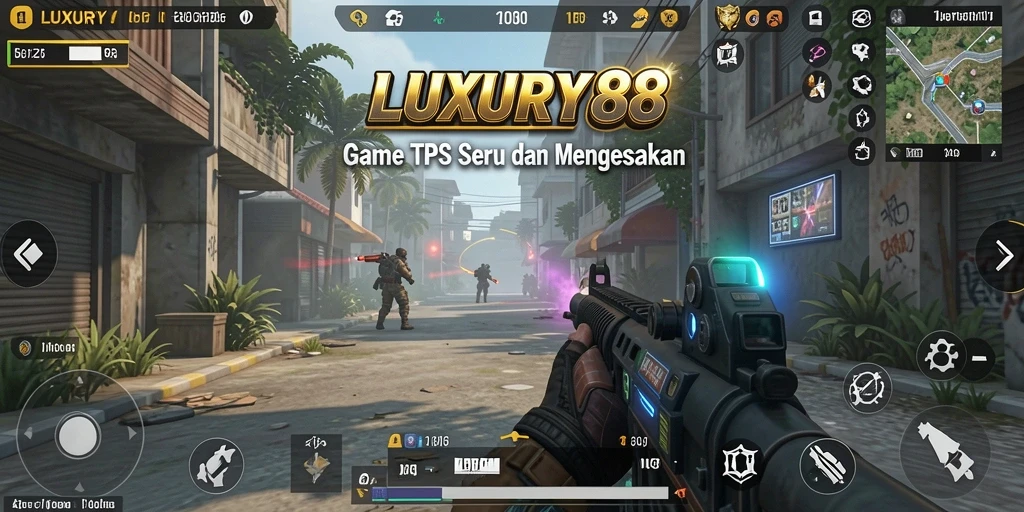 Tampilan gameplay LUXURY88 yang seru dengan aksi tembak-menembak.