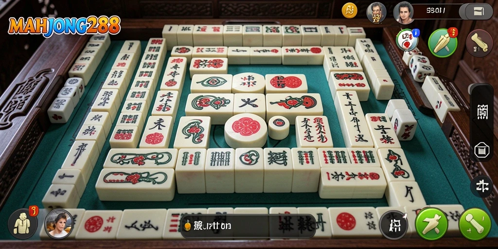 Tampilan gameplay Mahjong yang menarik dan seru.