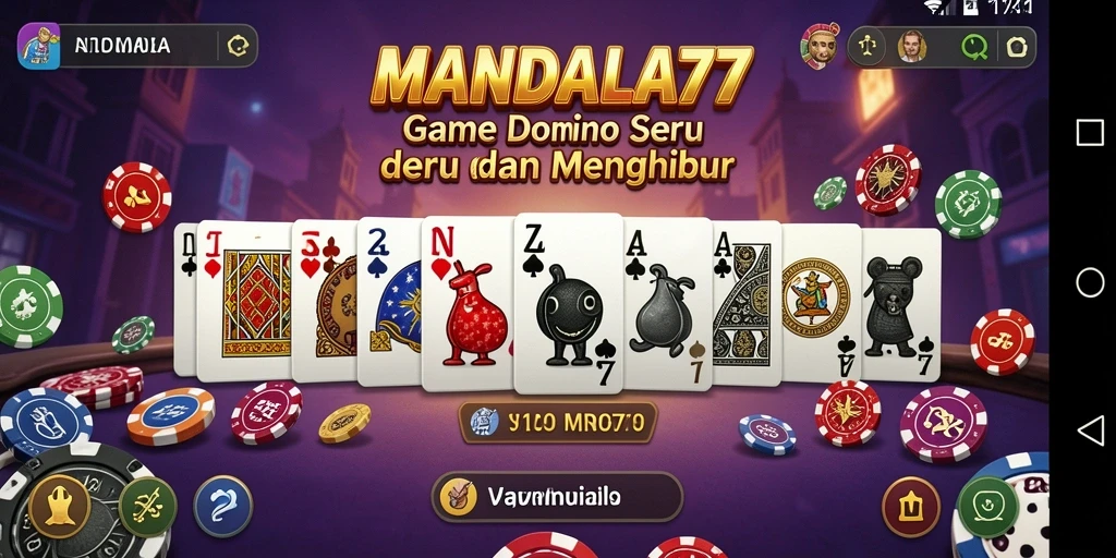 Tampilan gameplay Domino MANDALA77 yang menarik dan interaktif.