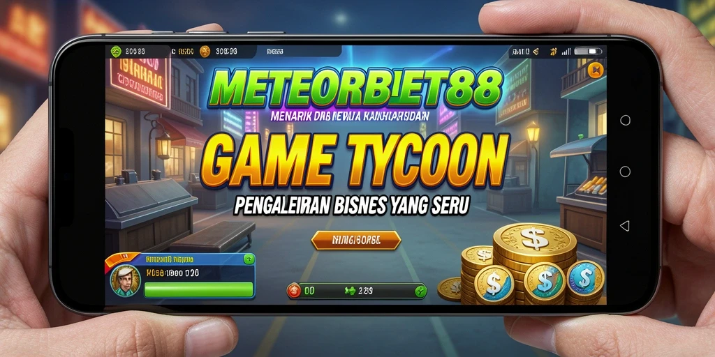 Screenshot gameplay METEORBET88 menunjukkan keseruan dalam mengelola kasino.