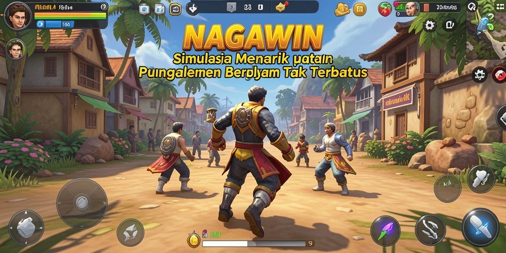Tampilan gameplay menarik dari NAGAWIN yang menonjolkan simulasi kehidupan.