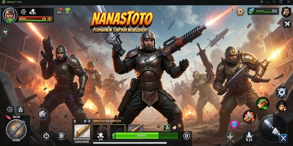 Screenshot NANASTOTO menampilkan aksi tempur yang mendebarkan dalam gameplay TPS.