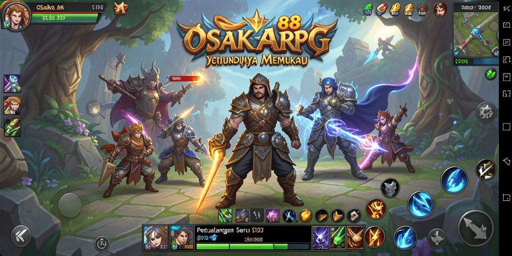 Screenshot utama OSAKA88 menampilkan aksi seru dan petualangan mendebarkan dalam dunia ARPG.