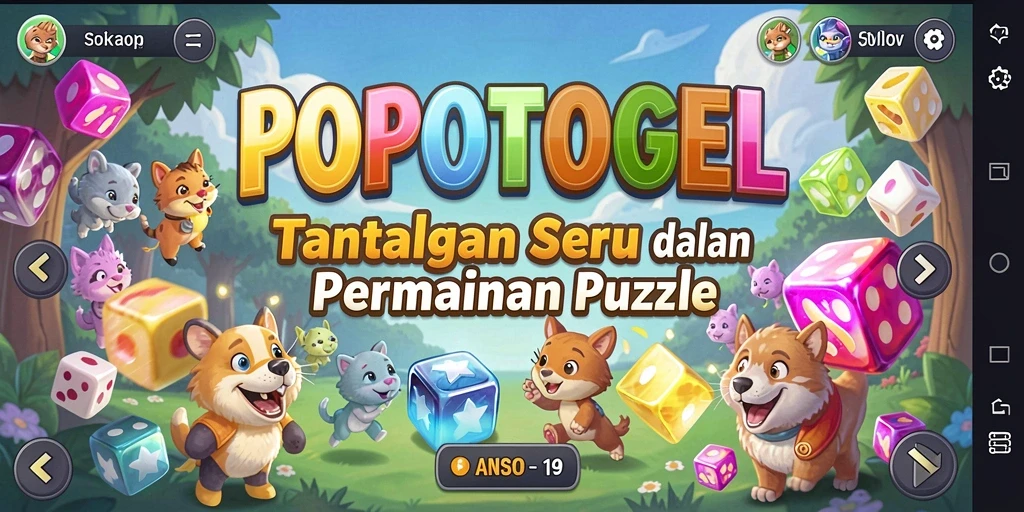 Tampilan gameplay POPOTOGEL yang menantang dan seru.