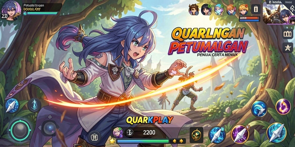 Saat bermain QUARKPLAY, nikmati petualangan seru di dunia Anime.
