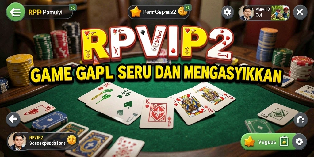 Tampilan gameplay RPVIP2 yang seru dalam bermain Gaple.