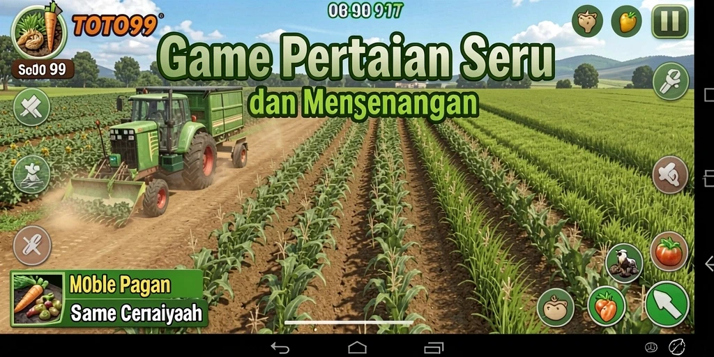 Tampilan gameplay seru di TOTO99 saat bertani.