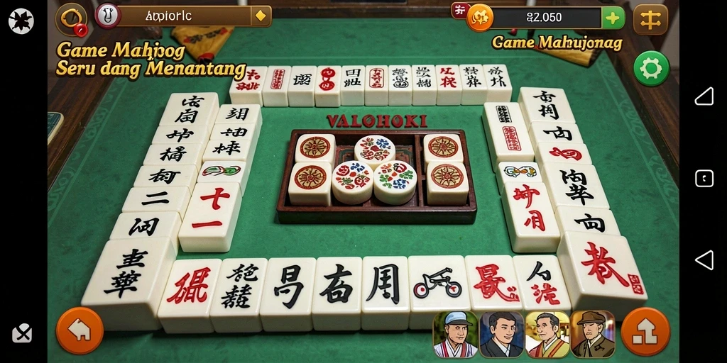 Screenshot VALOHOKI menampilkan permainan Mahjong yang menantang dan penuh warna.