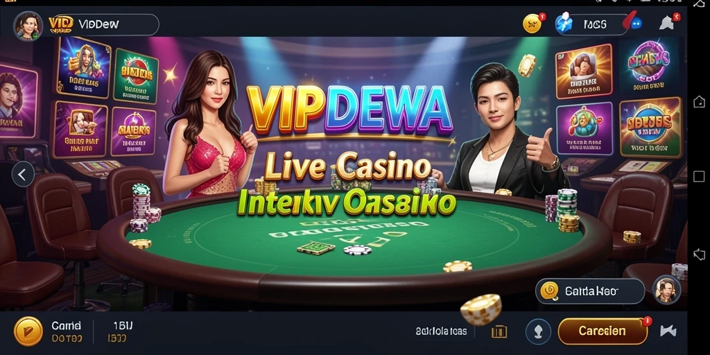 Tampilan gameplay Live Casino yang mendebarkan dari VIPDEWA.