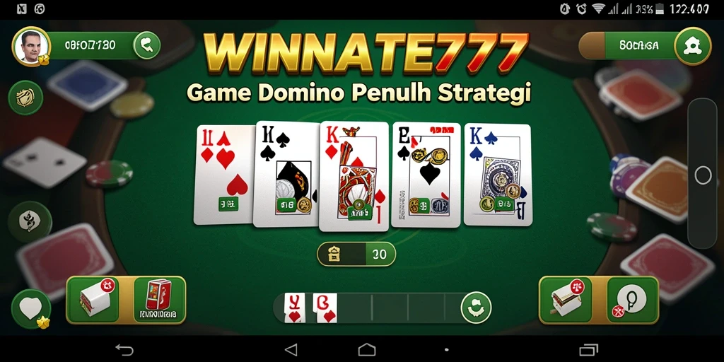 Screenshot gameplay <strong>WINRATE777</strong> menunjukkan aksi seru permainan Domino.