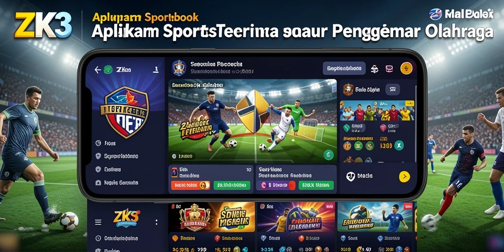 Tampilan utama ZK3 dengan berbagai pilihan taruhan olahraga.